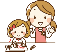 母と子どものイラスト