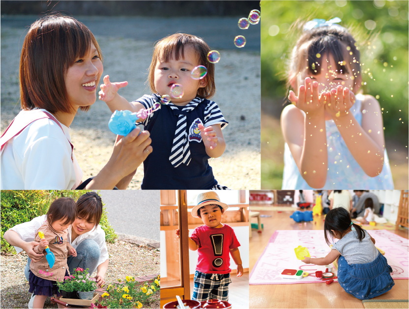 母と子ともたちの写真