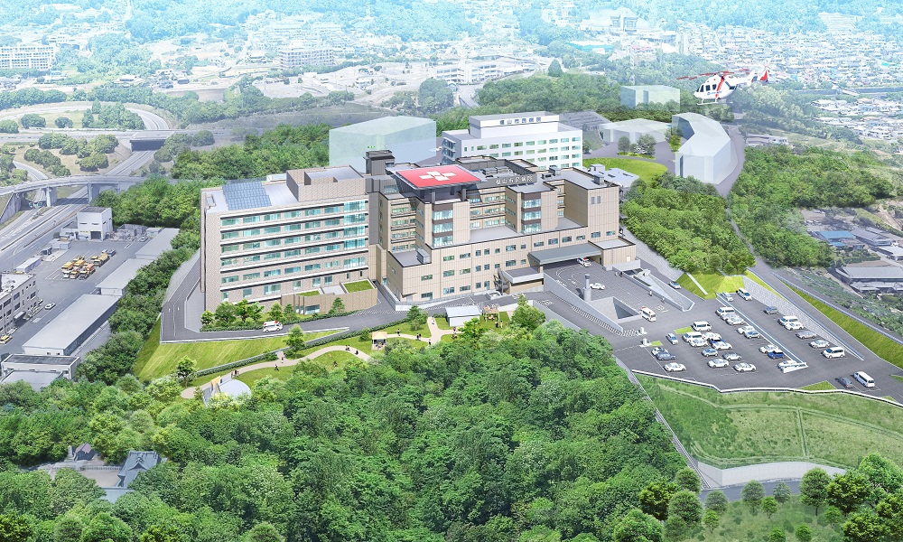 市民病院の新本館増改築工事
