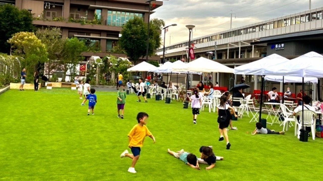 福山駅前広場の実証実験
