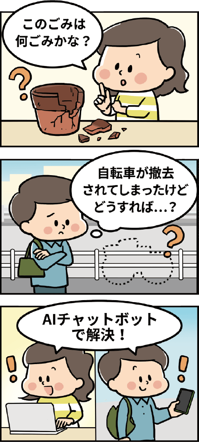 AIチャットボット活用例イラスト