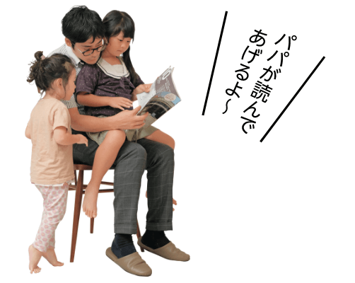 読み聞かせをしている写真