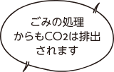 ごみの処理からもCO2は排出されます