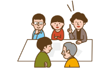 話し合う様子のイラスト