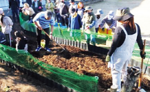 坂里公園における実証実験の様子