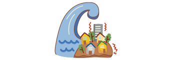 津波のイラスト