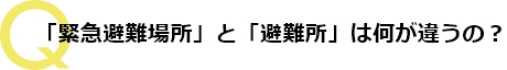 「緊急避難場所」と
