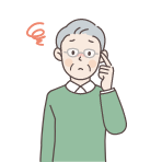立ちくらみしているお年寄りのイラスト
