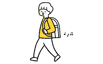ランドセルを背負った男の子のイラスト
