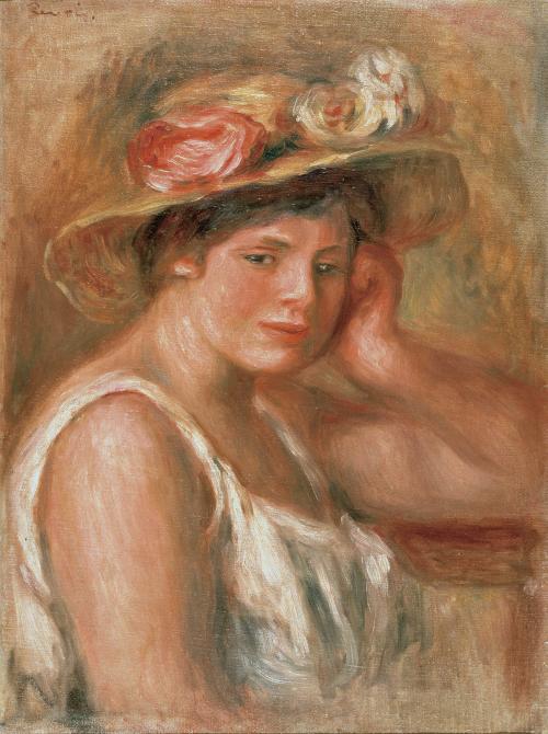 オーギュスト・ルノワール《帽子の娘》1910年　SOMPO美術館（損保ジャパンより寄託）
