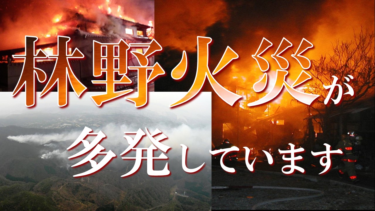 林野火災火災が多発しています