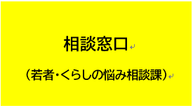相談窓口（若者・くらしの悩み相談課）