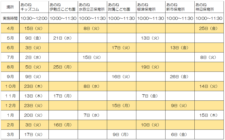 2025年度日程表