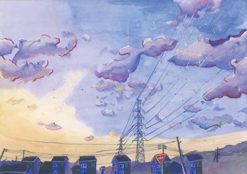 内閣総理大臣賞《輝く帰り道》後藤千穂 中1 ピノキオ絵画教室（群馬県）