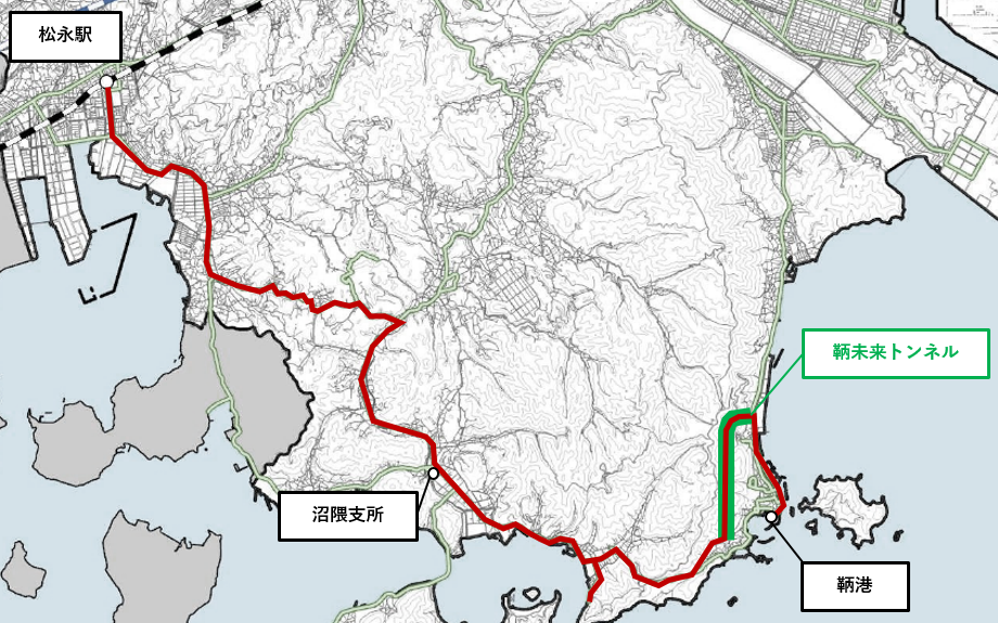 沼南線路線図