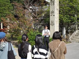 備後護国神社での説明の様子