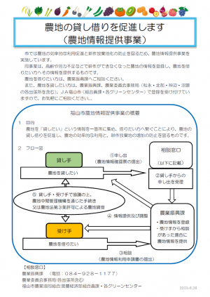 農地情報提供事業チラシ