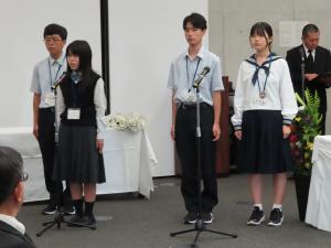 慰霊式　追悼のことば