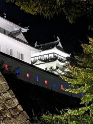 福山城狭間ライトアップの様子