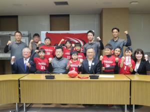 025年度日本フラッグフットボール選手権大会 出場に伴う表敬訪問の写真