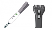 ヘアアイロン、電動シェーバーのイラスト