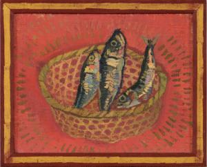 小林徳三郎《鰯》1925年頃 碧南市藤井達吉現代美術館