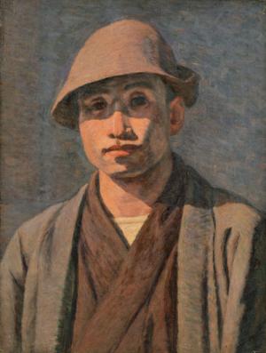 小林徳三郎《自画像》1909年 東京藝術大学