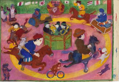 小林徳三郎《モクバクワン 画稿2》1915-18年頃 個人蔵