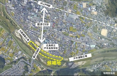 かわまち広場候補地周辺地図