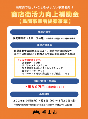 民間事業者提案事業ちらし