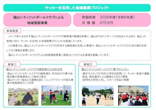 サッカーを活用した地域振興プロジェクト
