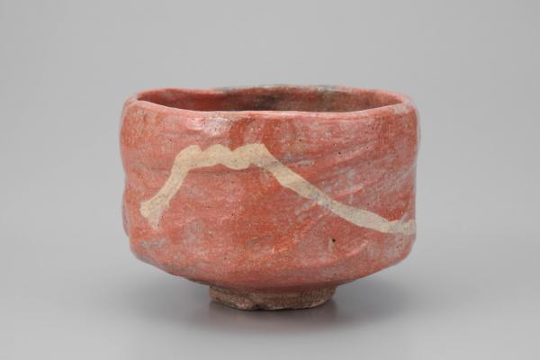 赤樂茶碗　不二の絵　樂 旦入（樂家10代）