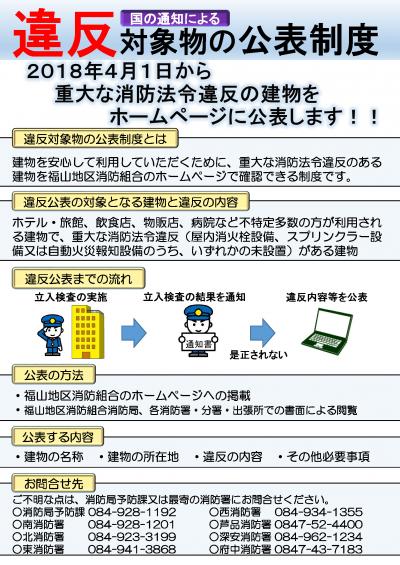 違反対象物の公表制度リーフレット