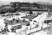 1961年福山駅前風景