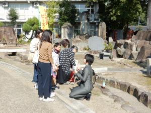 チェックポイント１　備後護国神社慰霊碑の様子