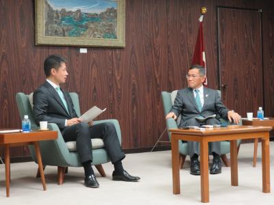 広島県知事・福山市長会談の写真