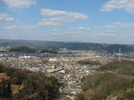 福山市神辺歴史民俗資料館から見る神辺平野