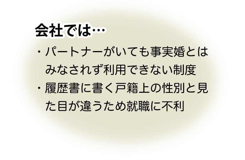 会社では…