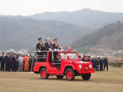 福山消防出初式の写真