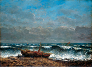 ギュスターヴ・クールベ《波》1870年　オルレアン美術館