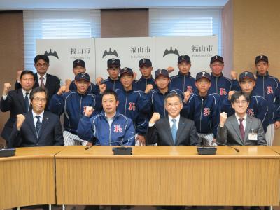 「JA共済杯　第２７回日本リトルシニア全国選抜野球大会」出場に伴う表敬訪問の写真