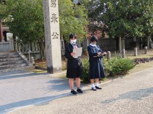 備後護国神社での説明