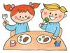 子どもが食べているイラスト