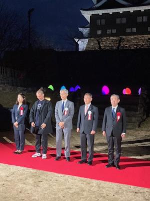 福山城４００年博－FUKUYAMA CASTLE EXPO 2022－RCC開局７０年「チームラボ福山城光の祭」来場１０万人達成セレモニーの写真２