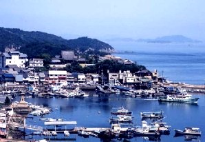 鞆港の遠景写真
