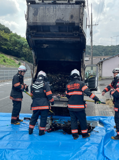 車両火災のようす