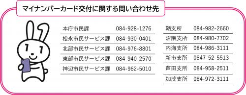 マイナンバーカード交付に関する問い合わせ先