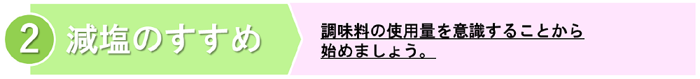 ２減塩のすすめ