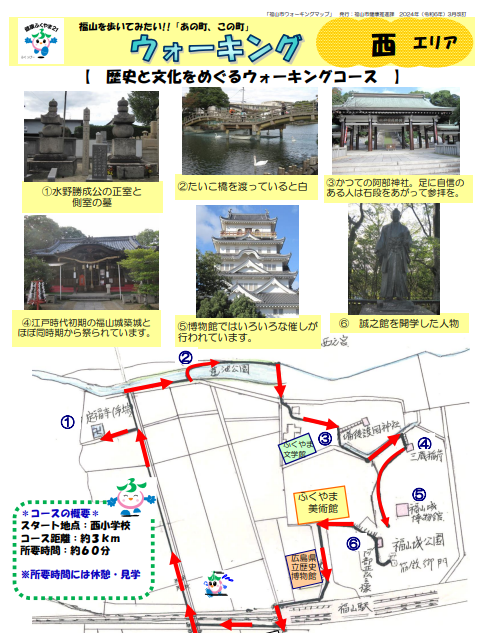 福山中心部　ウォーキングマップ