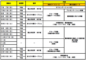 日程表